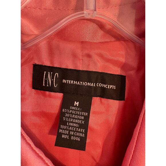 I.N.C. International Concepts pink belted satin jacket - Picture 7 of 7